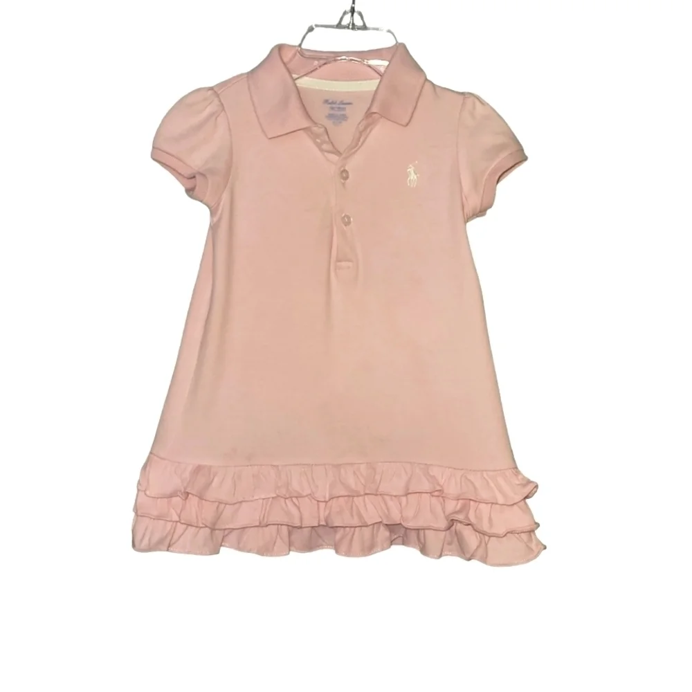 Ralph Lauren Short Sleeve Ruffled Dress